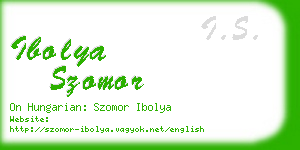 ibolya szomor business card